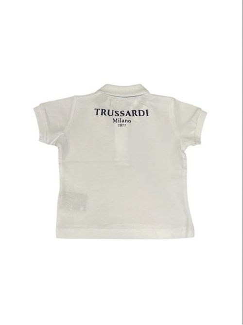 Polo con logo lettering sul retro TRUSSARDI JEANS | TIP25014PO/OFWHITE